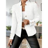 Women Casual Blazers Long Sleeve Business Outerwear Slim Fitting Single Breasted Jacket