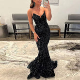 Sequin Evening Dresses For Women Formal Long Prom Party Gowns