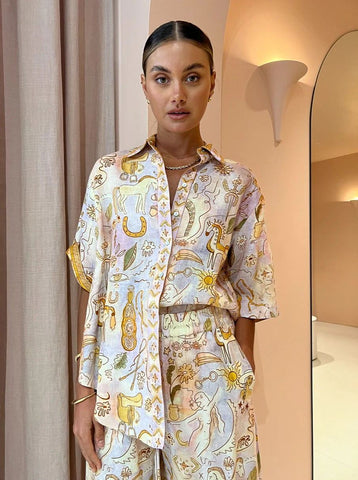 Spring And Summer New Casual Pocket Half Sleeve Suit INS Loose Fashion Women's Wear Two-piece Suit