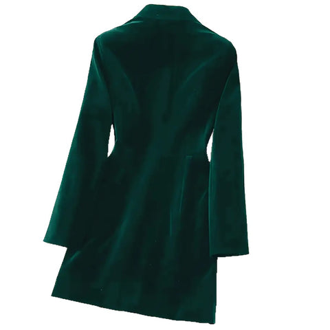 Button European And American Elegant Long Sleeve Business Suit Dress