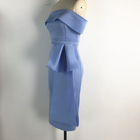 Sexy One-neck High Waist Large Size Slim Fit Split Business Wear Dress Women