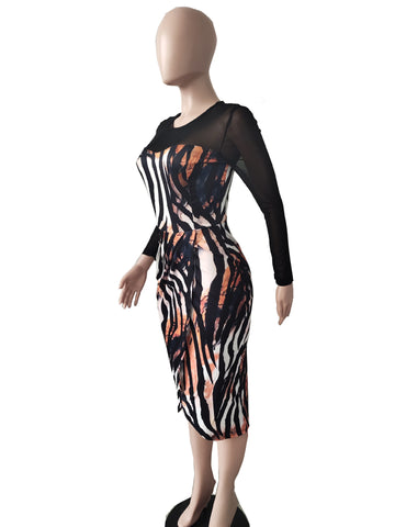 Summer Screen Printed Dress Casual Women's Wear