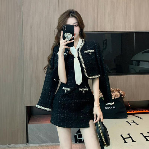 Style Business Suit And Dress Suspender Skirt Short Coat
