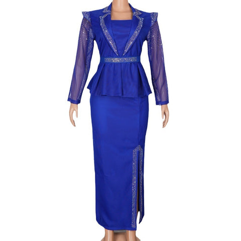 Women's Temperament Commute Business Two-piece Set Hip Skirt Dress