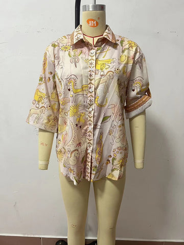 Spring And Summer New Casual Pocket Half Sleeve Suit INS Loose Fashion Women's Wear Two-piece Suit