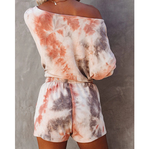 Summer Loose Print Home Wear Casual Suit