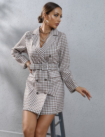 Plaid Printed Business Suit And Dress