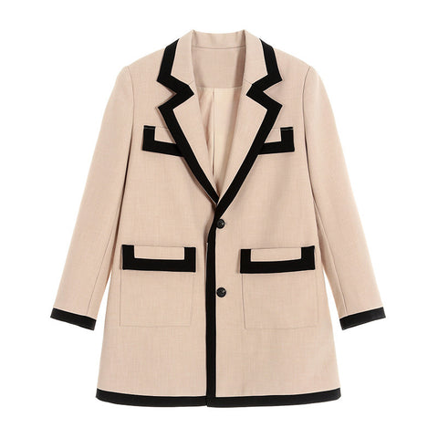 Stitching fashionable Street Blazer suit for women