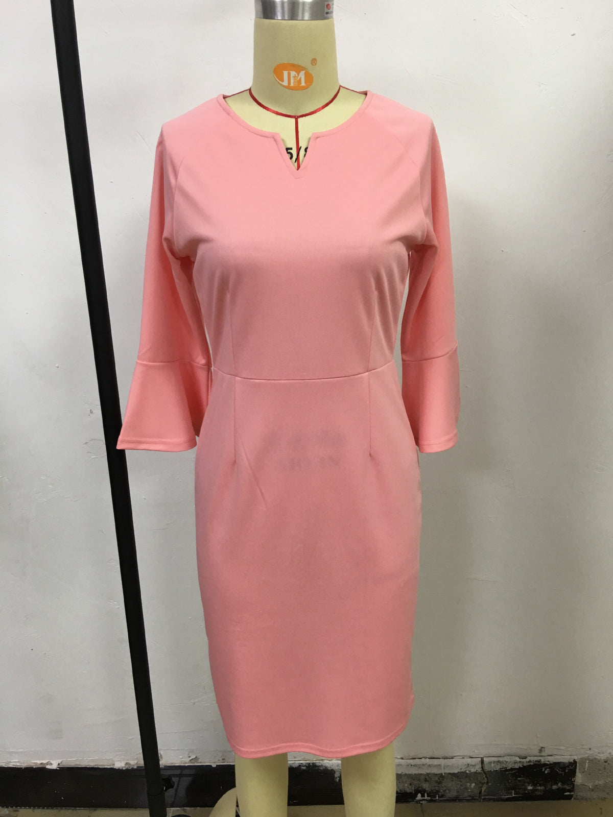 Fall New Business Suit Mid-length 34 Flare Sleeve Dress