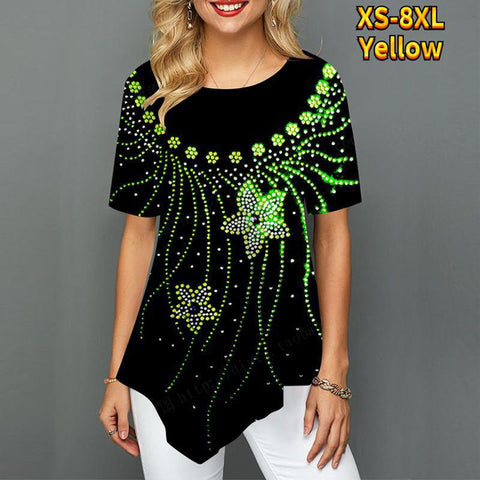Women's Summer Wear Fashion Casual Round Neck Short Sleeves