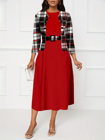 Printed Two-piece Suit Business Suit And Dress