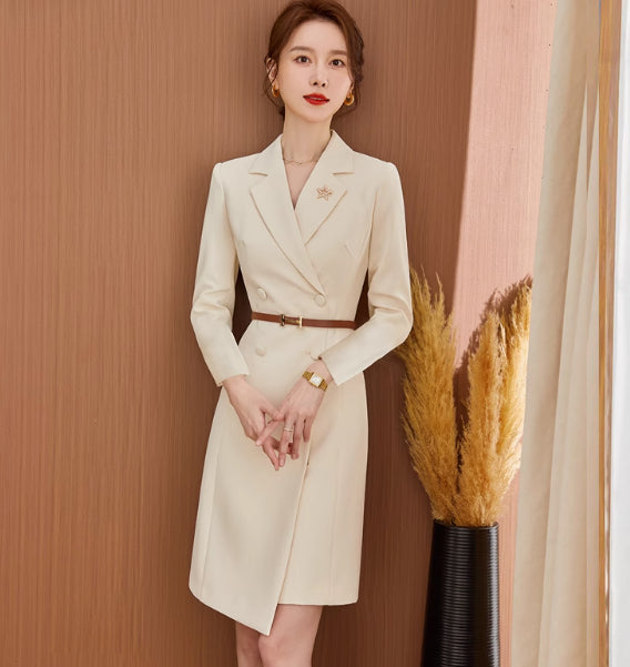 White Business Suit And Dress Temperament
