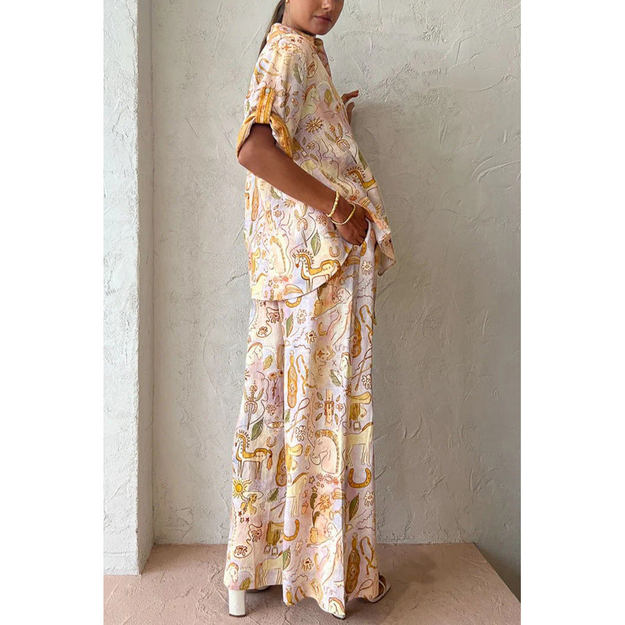 Spring And Summer New Casual Pocket Half Sleeve Suit INS Loose Fashion Women's Wear Two-piece Suit