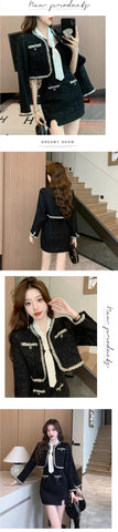 Style Business Suit And Dress Suspender Skirt Short Coat