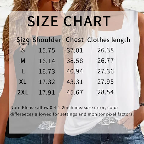 2 Pack Summer Tank Tops For Women Loose Fit Pleated Square Neck Sleeveless Tops