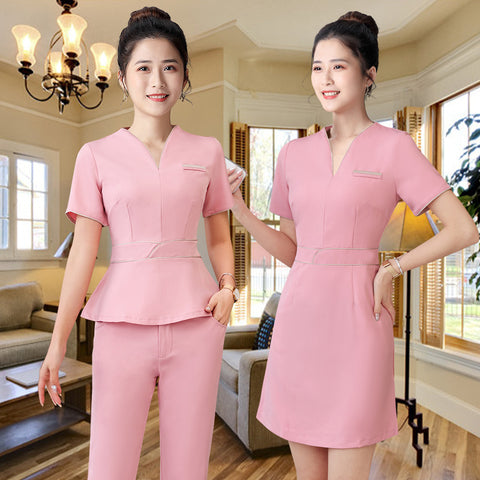 Work Clothes Women's Half Sleeve Business Dress