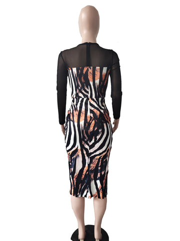 Summer Screen Printed Dress Casual Women's Wear