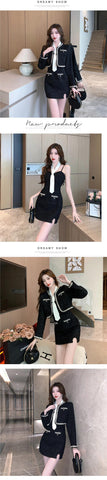 Style Business Suit And Dress Suspender Skirt Short Coat